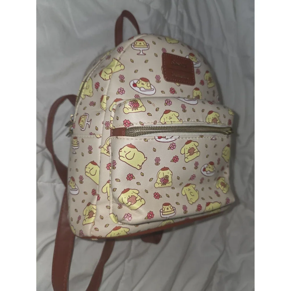 Loungefly Hello kitty pompompurin pudding mini backpack bookbag purse tote bag!